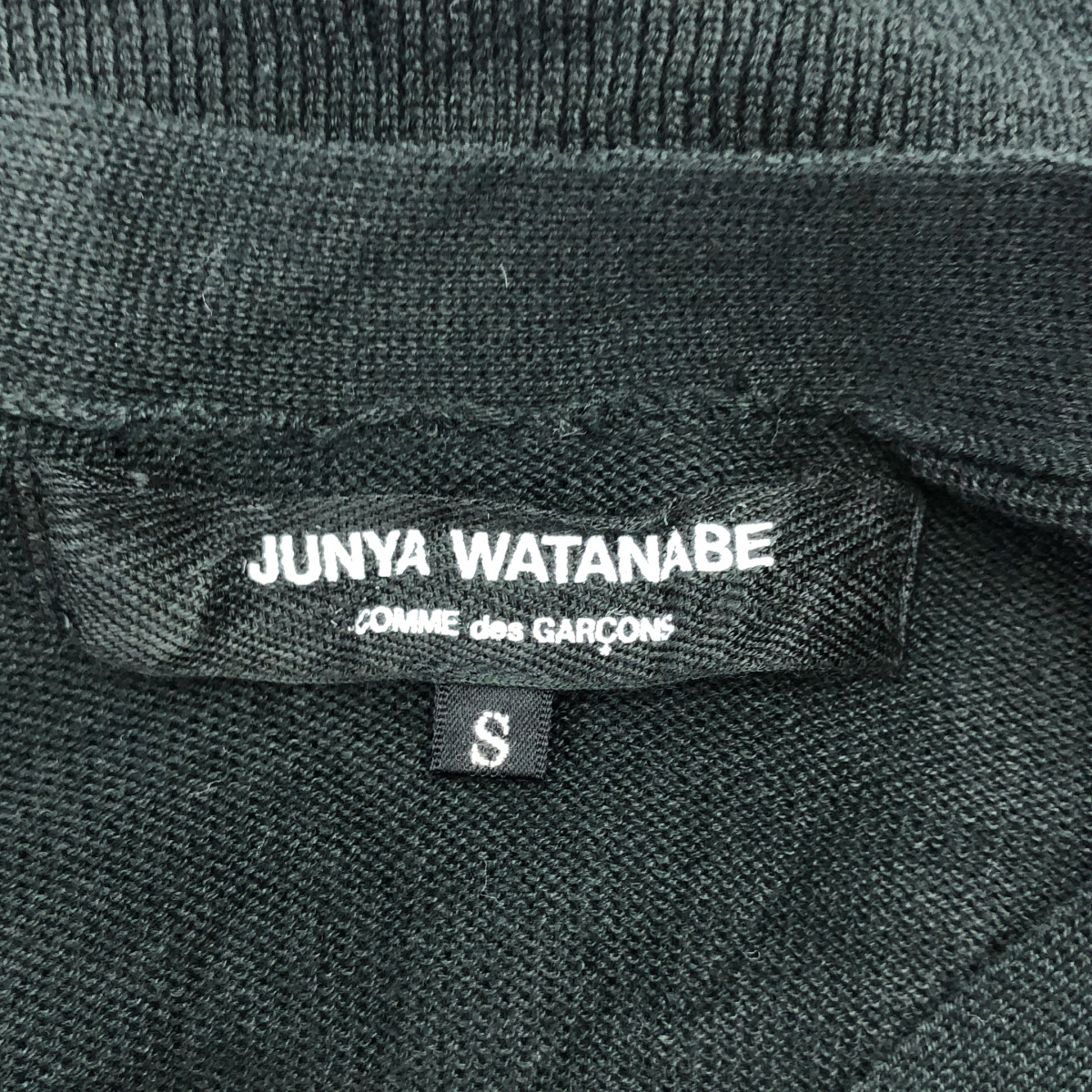 JUNYA WATANABE COMME des GARCONS / ジュンヤワタナベ ポリエステル コットン 変形 アシンメトリー ニット カーディガン
