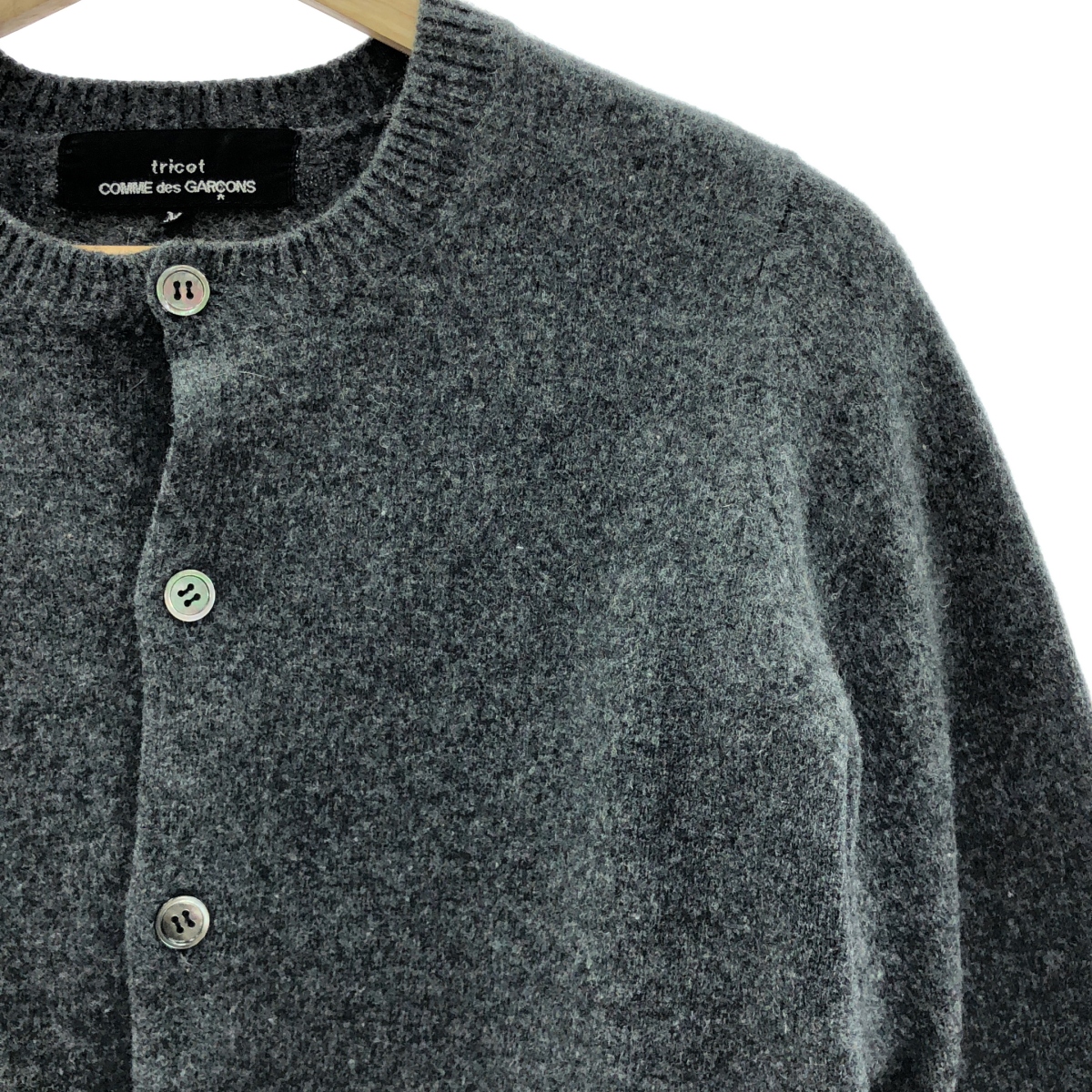 tricot COMME des GARCONS / トリココムデギャルソン ウール カシミヤ クルーネックカーディガン