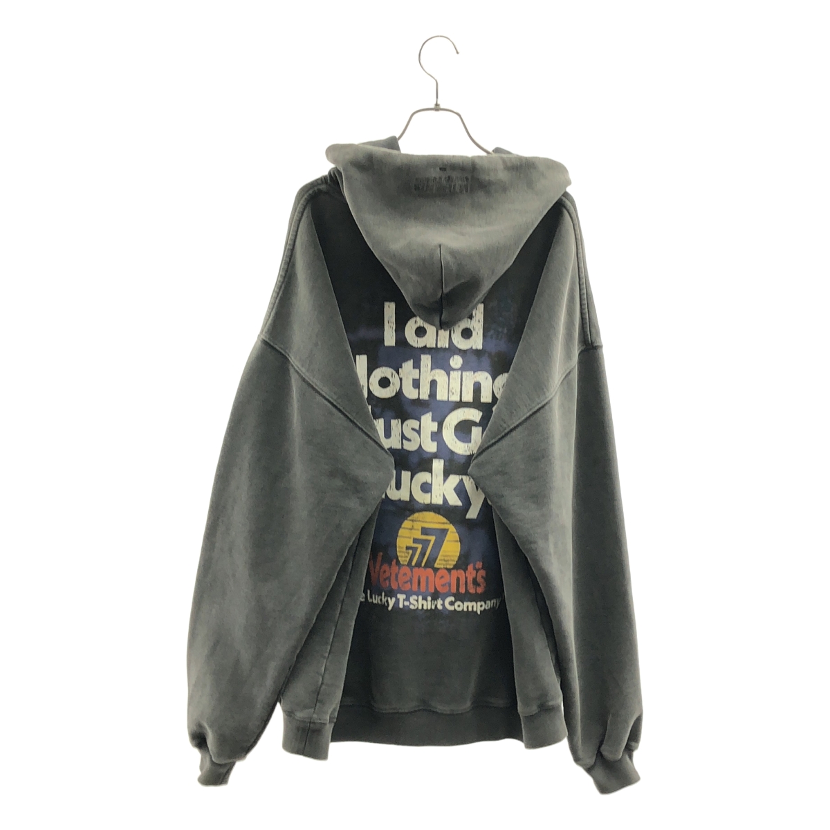 VETEMENTS / ヴェトモン I Got Lucky Hoodie ヴィンテージ加工 フーディー スウェット