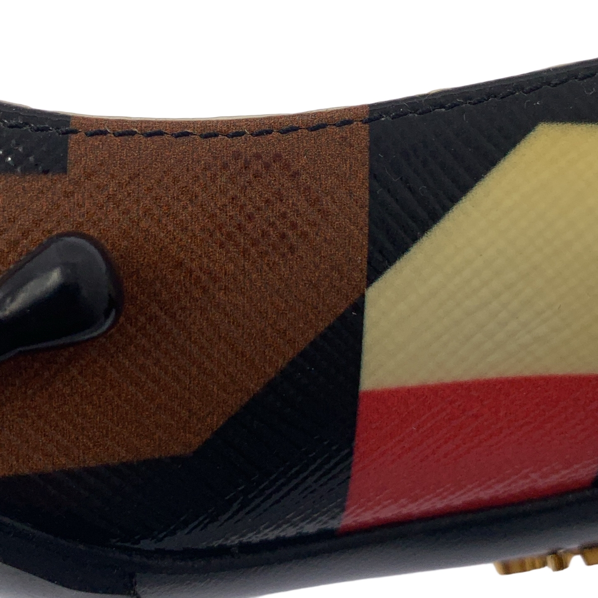 PRADA / プラダ 幾何学模様 チャンキーヒール パンプス