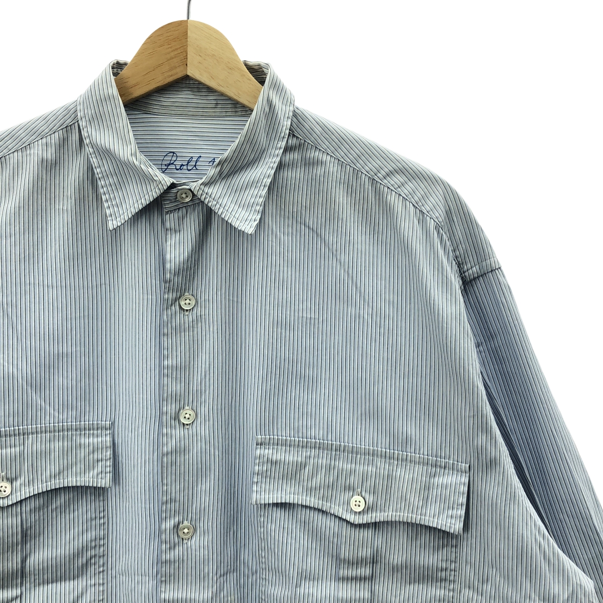 PORTER CLASSIC / ポータークラシック Roll Up Shirt コットン ボーダー ロールアップ シャツ