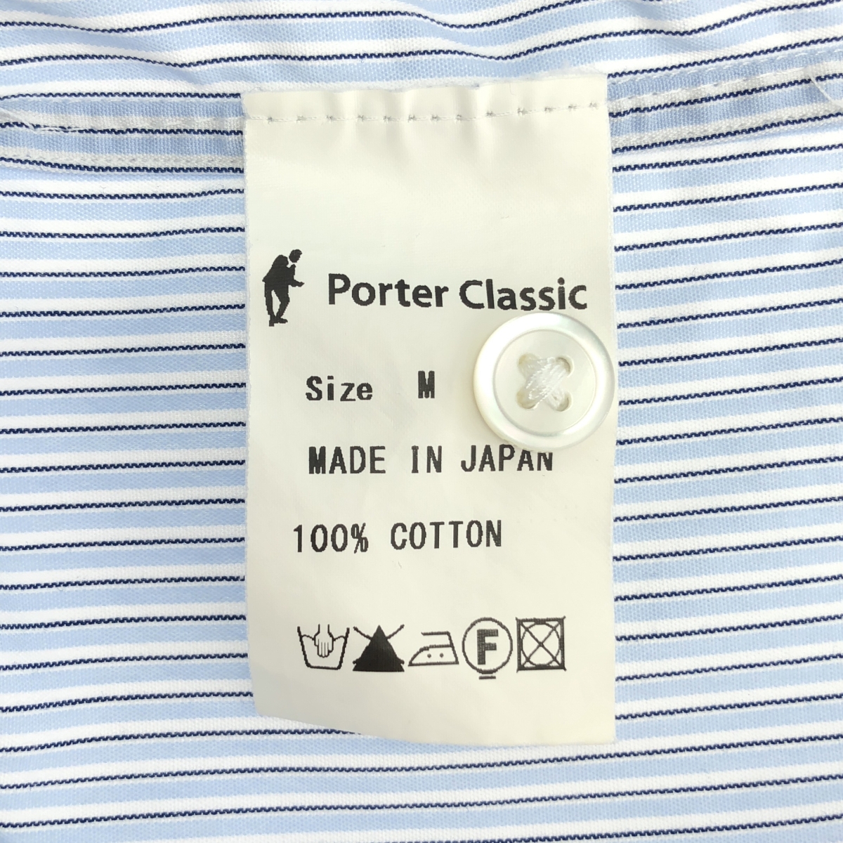 PORTER CLASSIC / ポータークラシック Roll Up Shirt コットン ボーダー ロールアップ シャツ