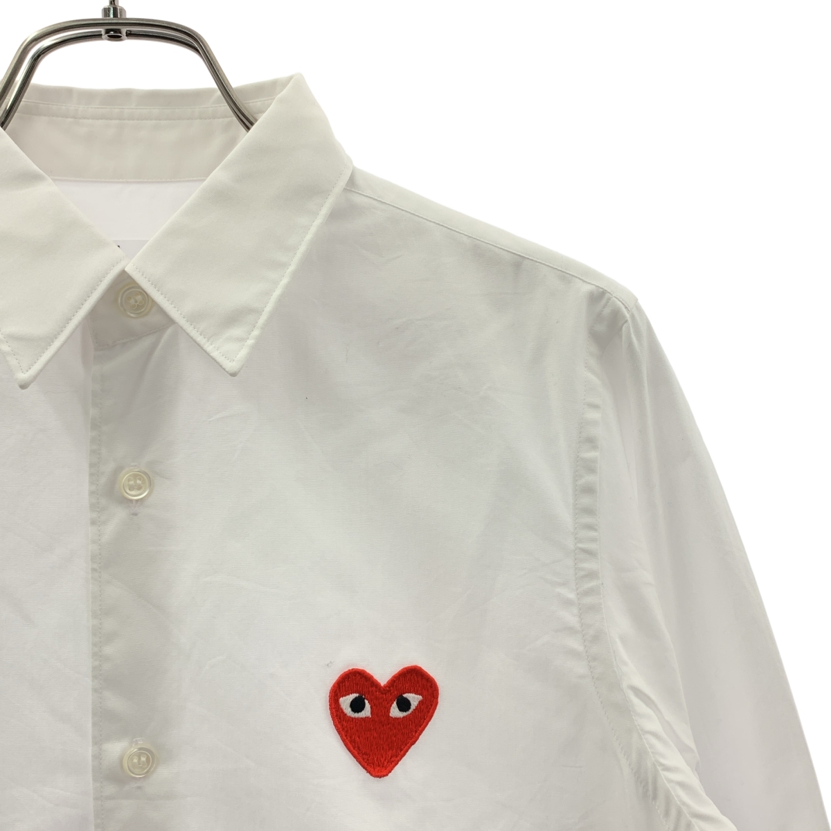 PLAY COMME des GARCONS / プレイコムデギャルソン コットン ハートワッペン レギュラーカラー シャツ