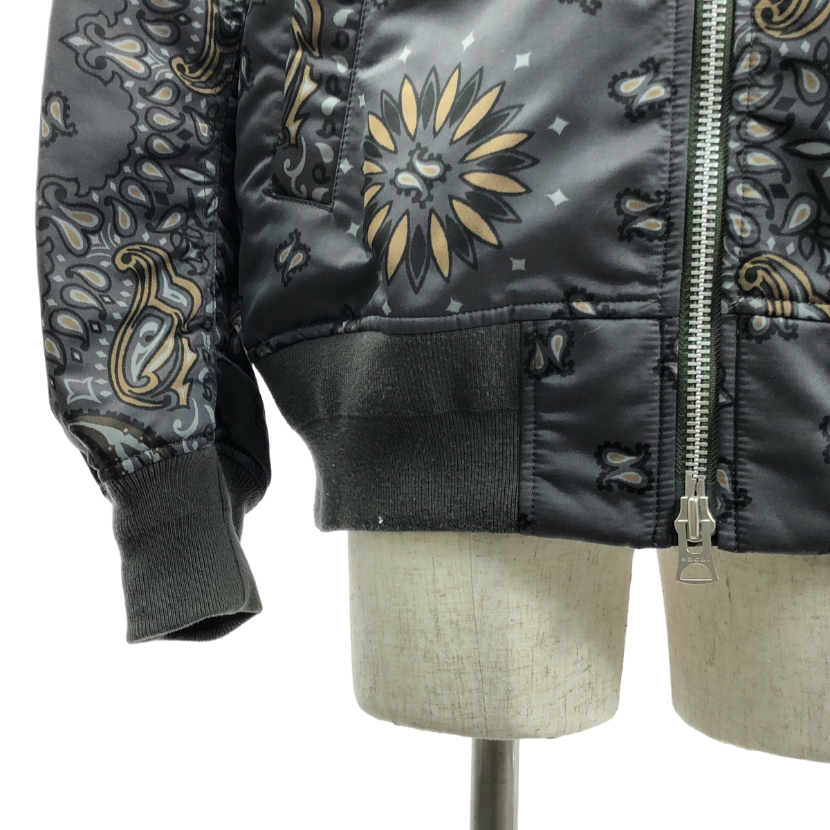 sacai / サカイ Bandana Blouson MA-1 / 総柄 フライトジャケット ボンバー ブルゾン