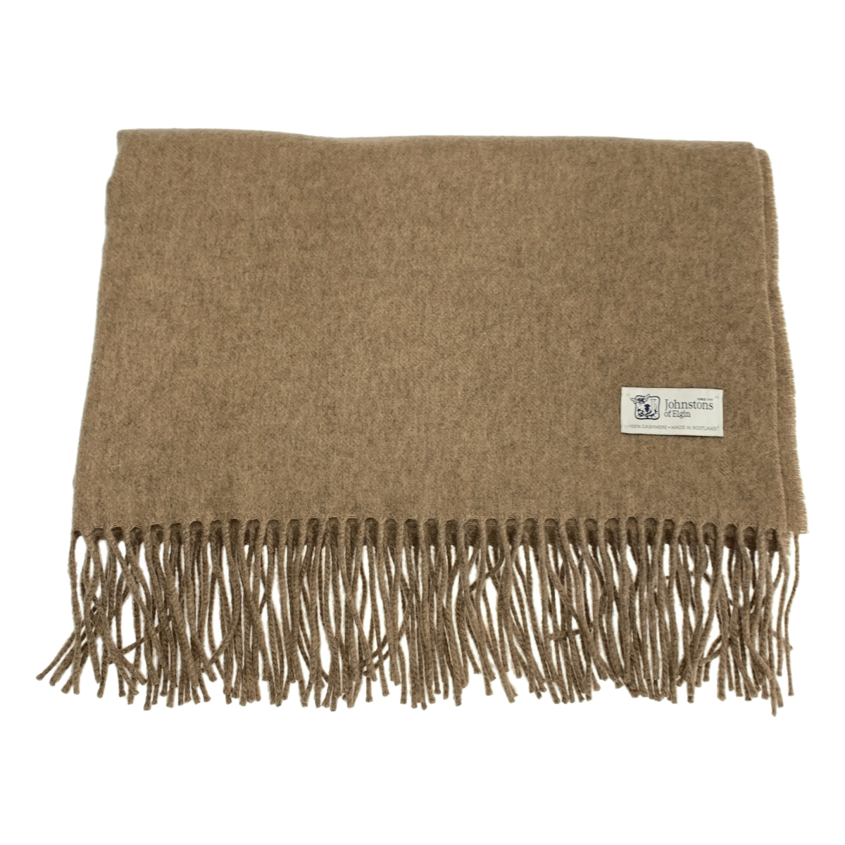 JOHNSTONS OF ELGIN / ジョンストンズオブエルガン カシミヤ100% フリンジ 大判ストール マフラー