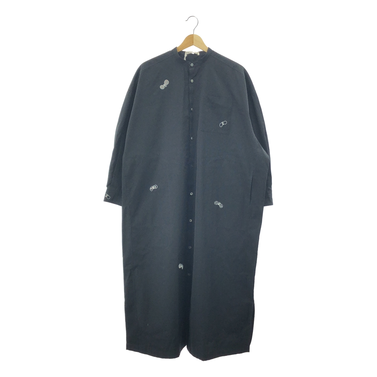 mina perhonen / ミナペルホネン choucho / ちょうちょ エンブロイダリー ポケット付き シャツ ドレス ワンピース