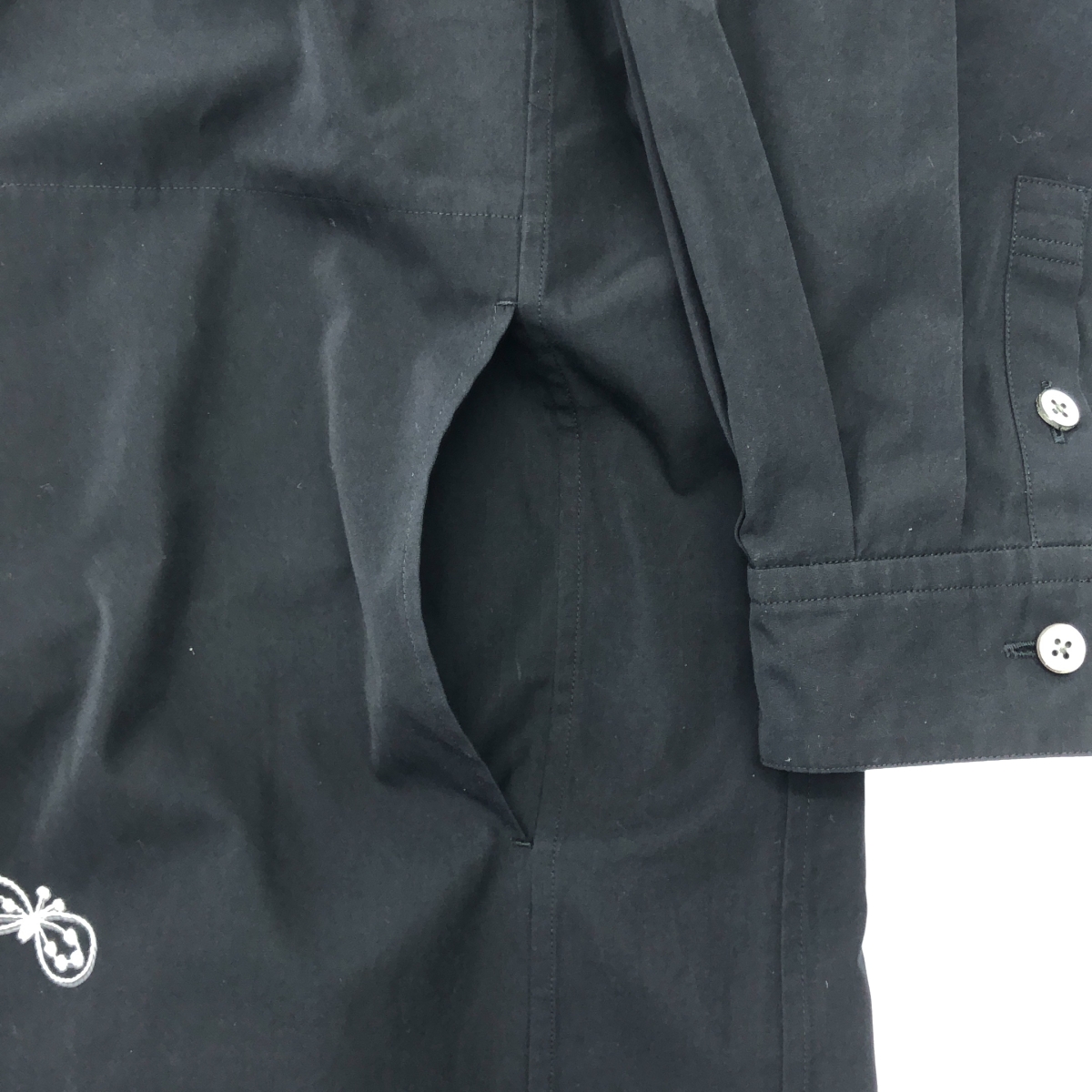 mina perhonen / ミナペルホネン choucho / ちょうちょ エンブロイダリー ポケット付き シャツ ドレス ワンピース