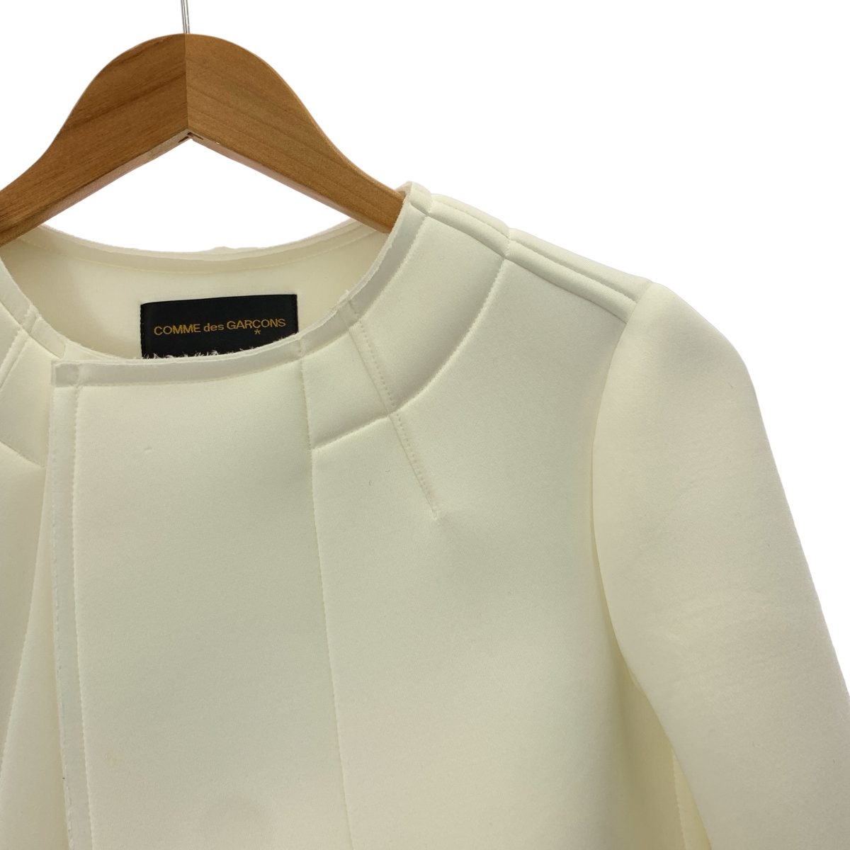 COMME des GARCONS / コムデギャルソン ノーカラー カットオフ ボリュームジャケット