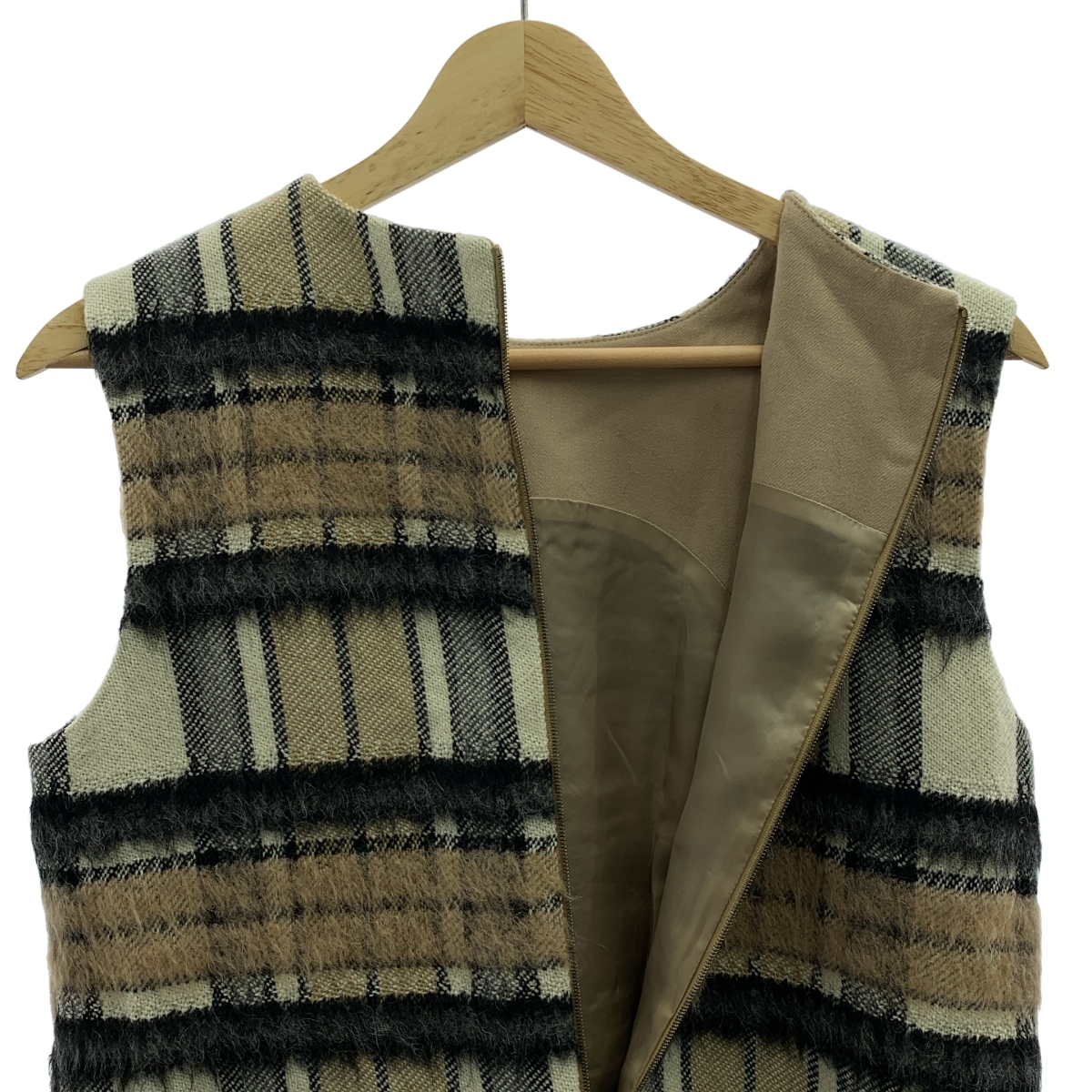 ADORE / アドーア ウール アルパカ チェック ワンピース