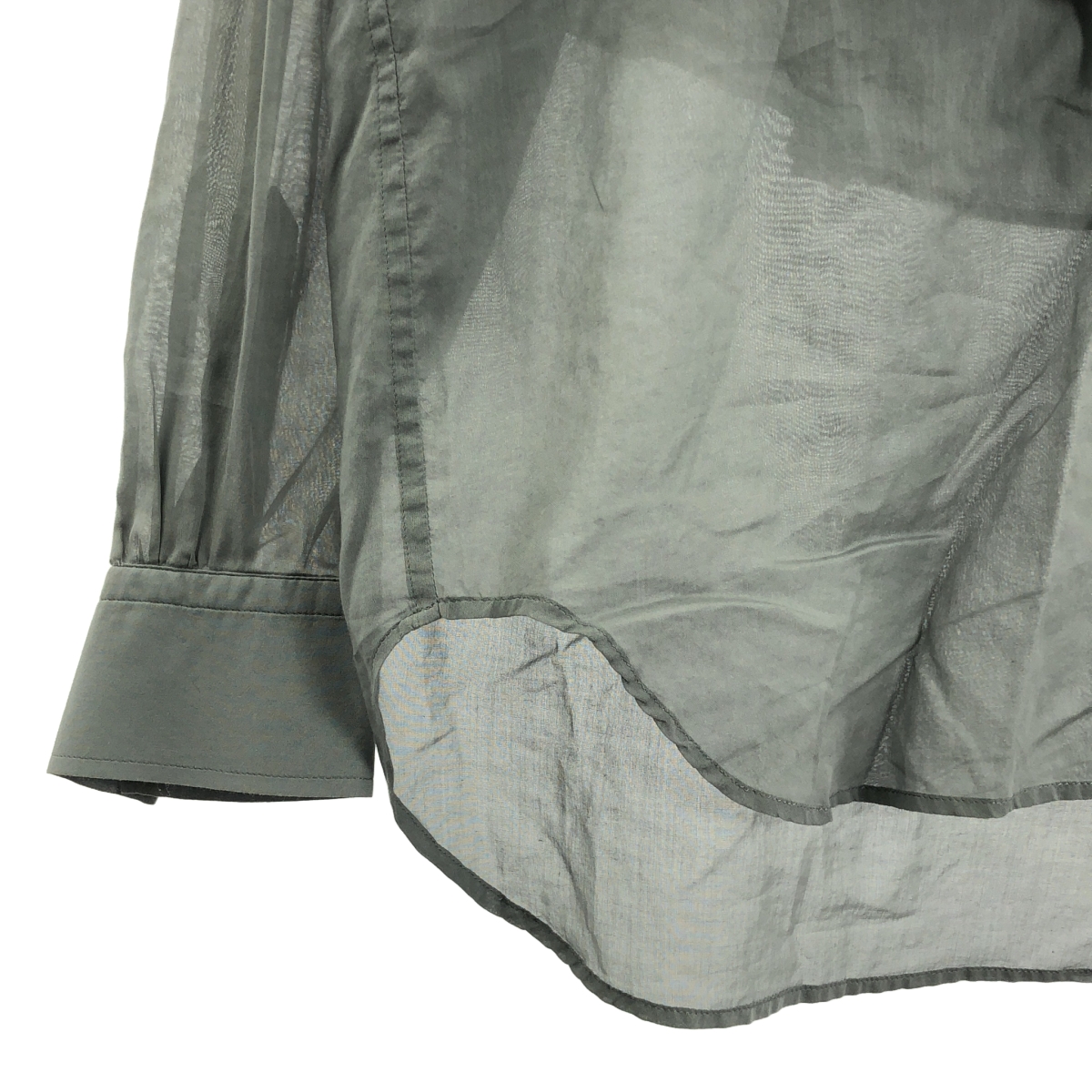 その他 コットンボイル ラッフルカラーシャツ