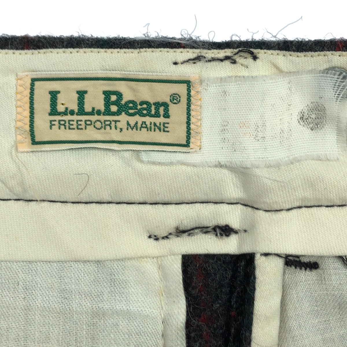 L.L.BEAN / エルエルビーン 1970s ヴィンテージ サスペンダーボタン付 チェック ウールパンツ