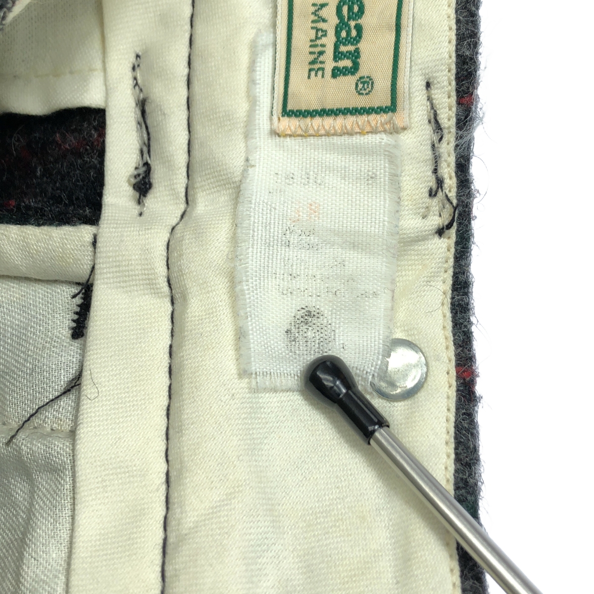 L.L.BEAN / エルエルビーン 1970s ヴィンテージ サスペンダーボタン付 チェック ウールパンツ