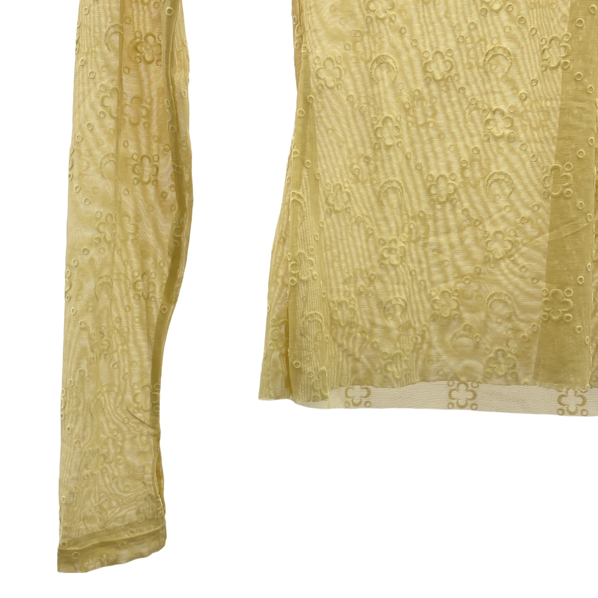 MARINE SERRE / マリーンセル MESH FLOCK HIGHT NECK TOP モノグラム メッシュ トップス