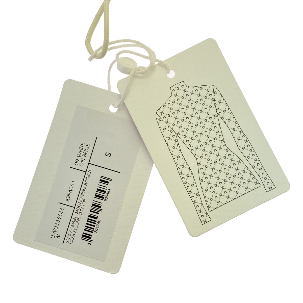 MARINE SERRE / マリーンセル MESH FLOCK HIGHT NECK TOP モノグラム メッシュ トップス