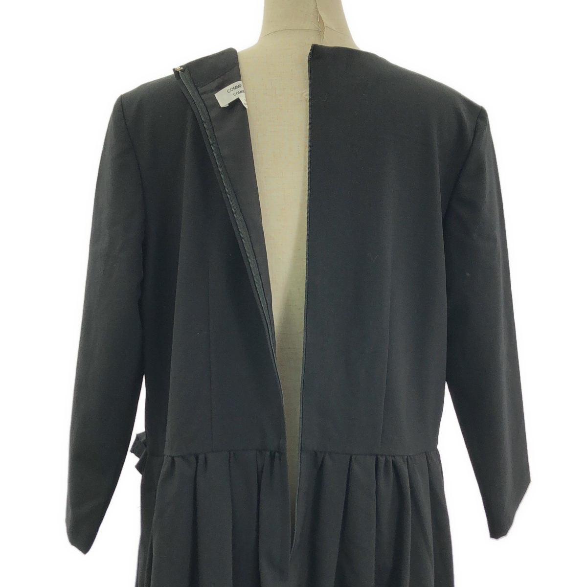 COMME des GARCONS COMME des GARCONS / コムコム ウール 立体 リボン 装飾 プルオーバーワンピース