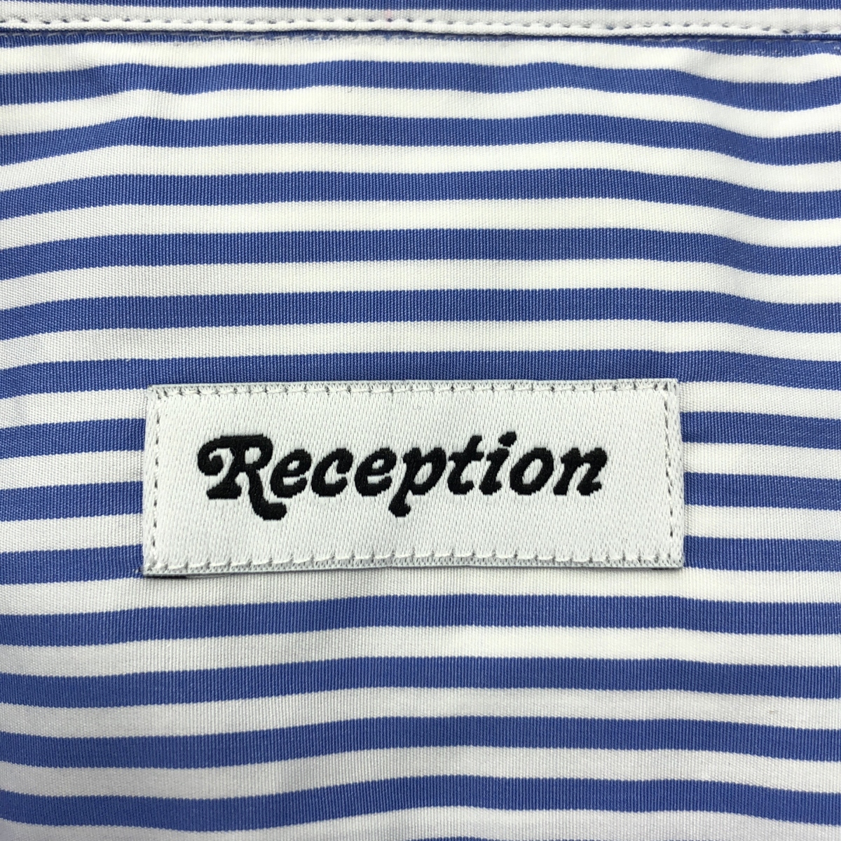 reception / レセプション RECEPTION WOLF ストライプ ロングスリーブ コットン シャツ