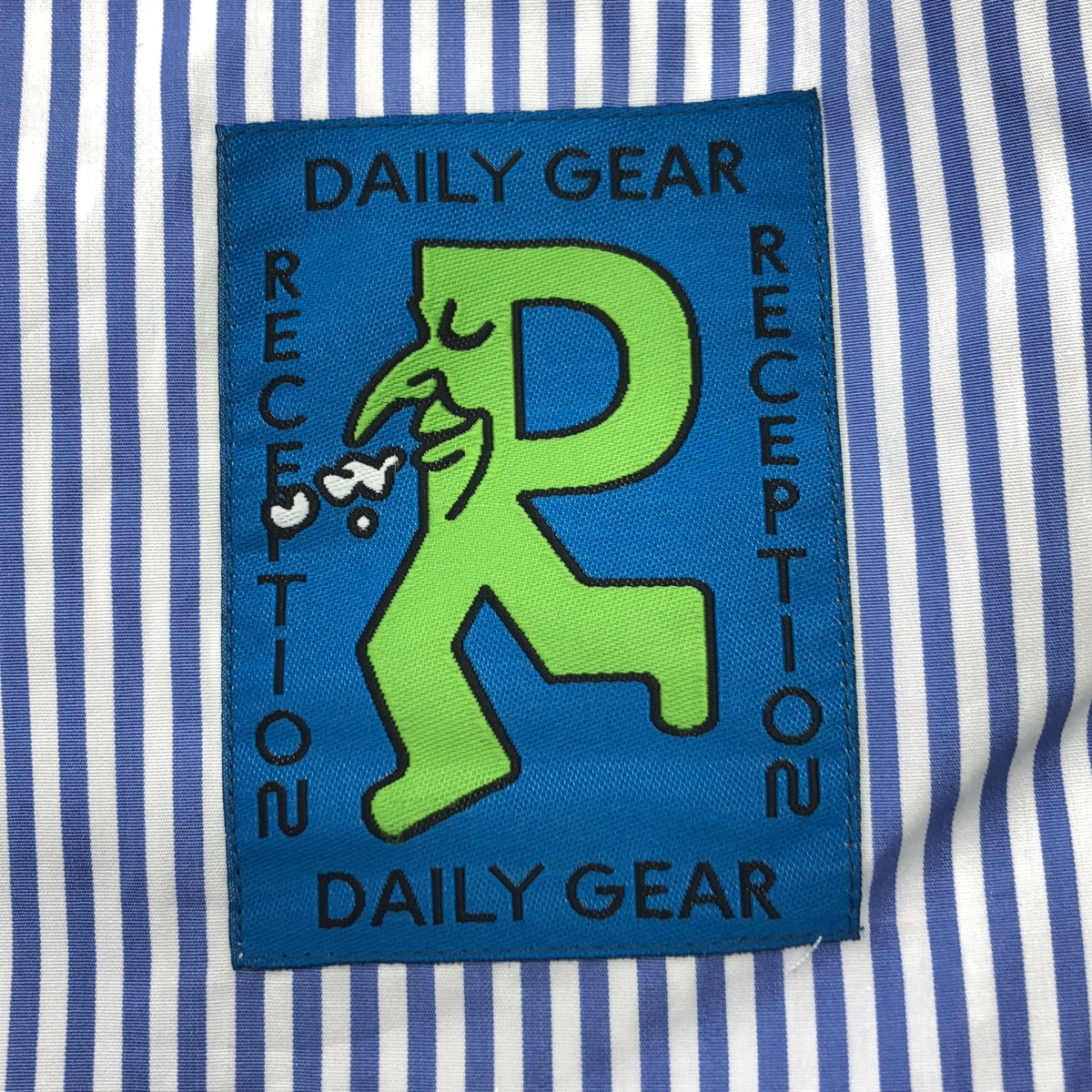 reception / レセプション RECEPTION WOLF ストライプ ロングスリーブ コットン シャツ