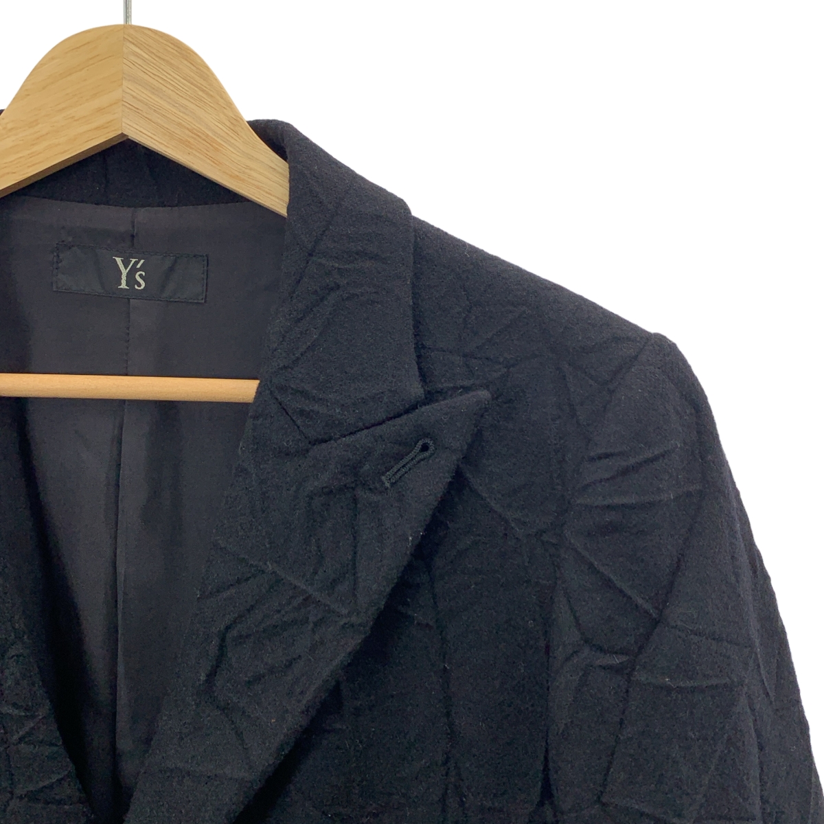 Y's / ワイズヨウジヤマモト ウール ワッシャー シングルブレスト ジャケット / 総裏地