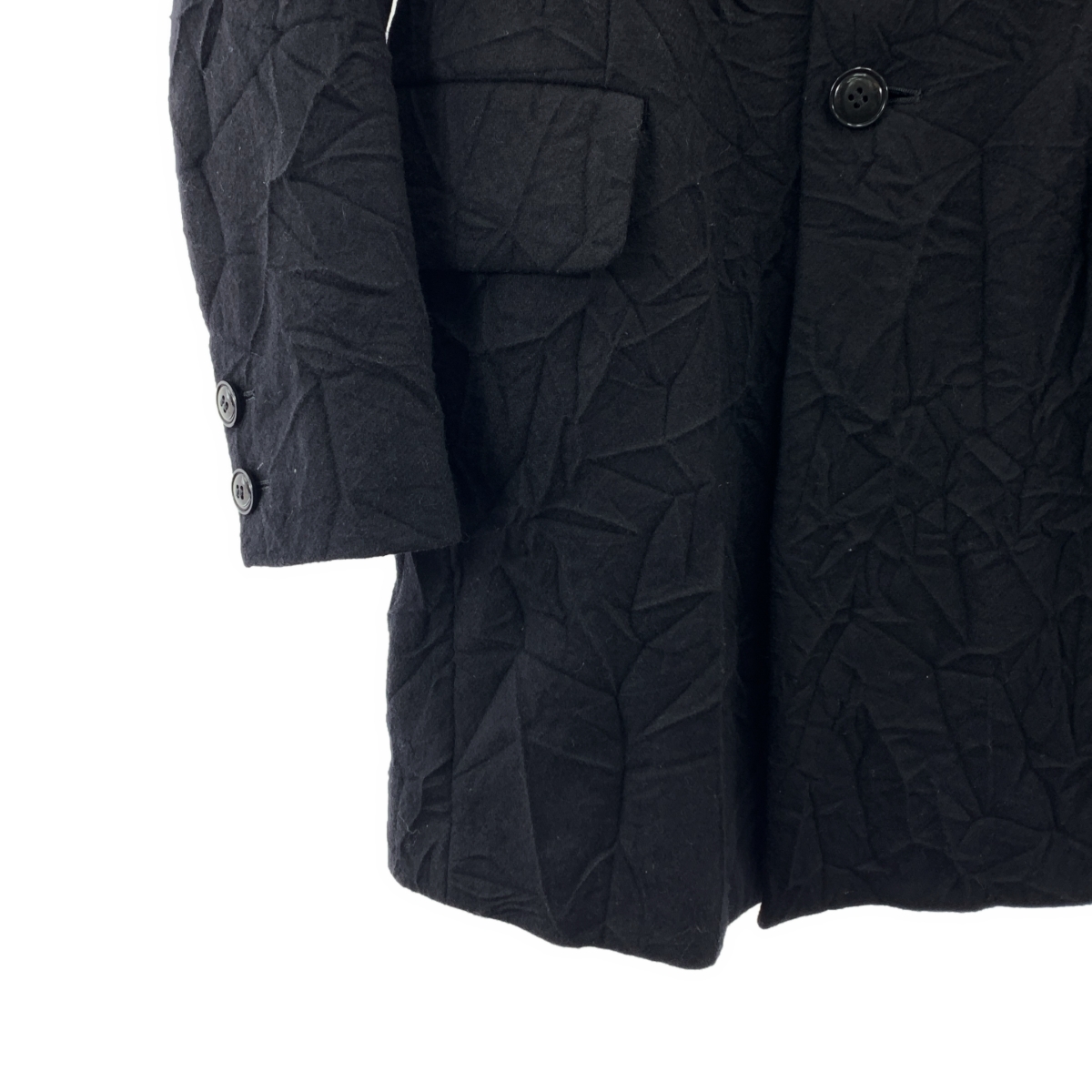 Y's / ワイズヨウジヤマモト ウール ワッシャー シングルブレスト ジャケット / 総裏地