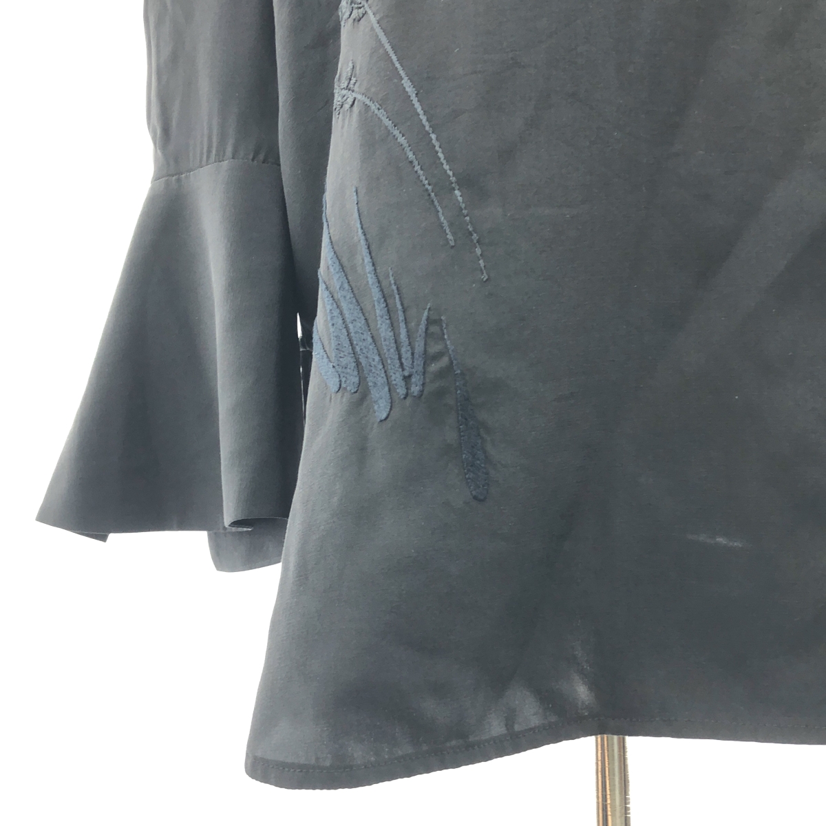 Mame Kurogouchi / マメクロゴウチ Silk Cupra Floral Embroidery Open Collar Shirt / シルク エンブロイダリー オープンカラー シャツ