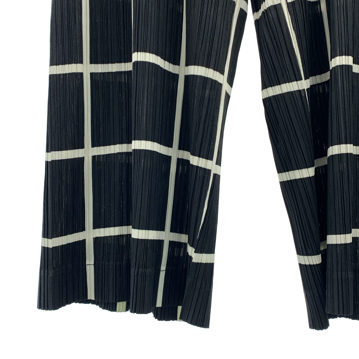 PLEATS PLEASE ISSEY MIYAKE / プリーツプリーズイッセイミヤケ 格子柄プリーツワイド イージー パンツ