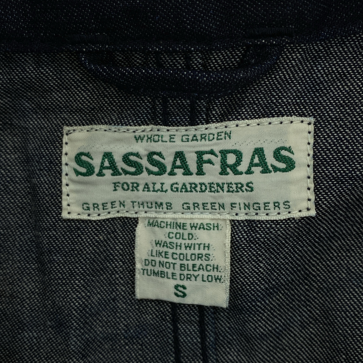 SASSAFRAS / ササフラス Sprayer Jacket 12oz Denim デニム スプレイヤージャケット