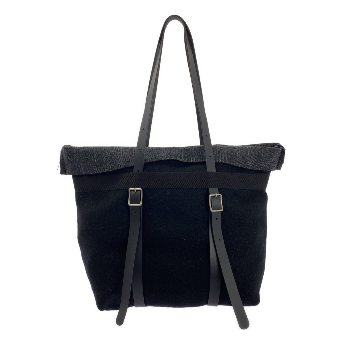 The Viridi-Anne / ザヴィリジアン ウール レザーハンドル トートバッグ