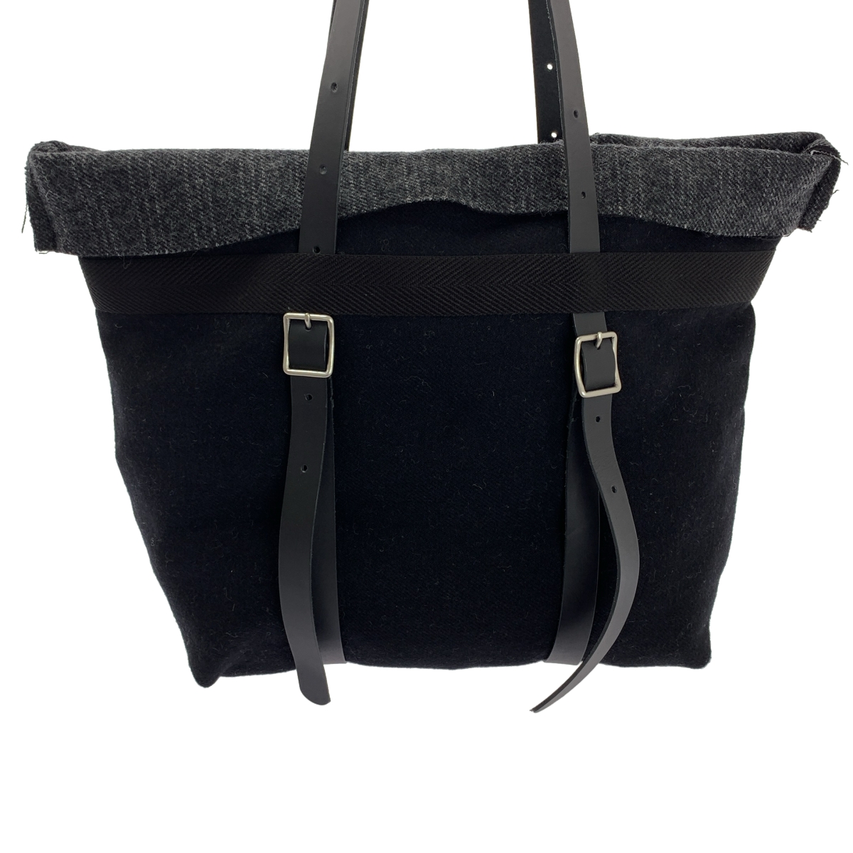 The Viridi-Anne / ザヴィリジアン ウール レザーハンドル トートバッグ