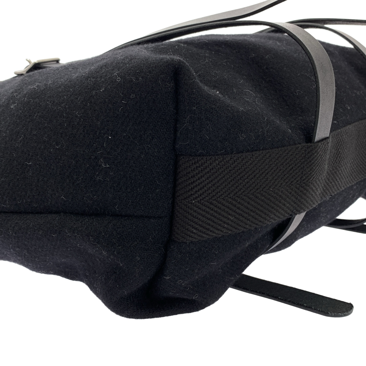 The Viridi-Anne / ザヴィリジアン ウール レザーハンドル トートバッグ