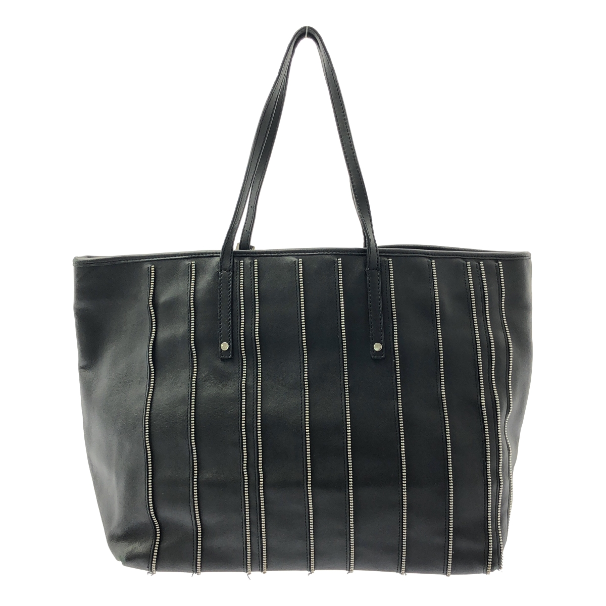 JIMMY CHOO / ジミーチュウ SASHA サシャ / レザー ジップモチーフ トートバッグ