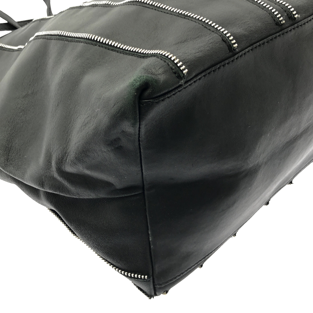 JIMMY CHOO / ジミーチュウ SASHA サシャ / レザー ジップモチーフ トートバッグ