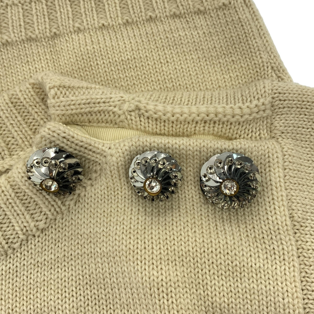 Louis Vuitton / ルイヴィトン ビジュー 装飾 スリット サマー ニット セーター