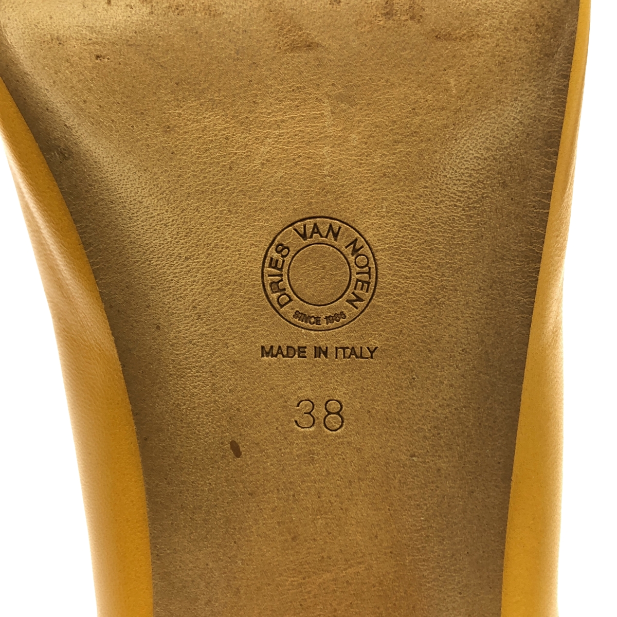 DRIES VAN NOTEN / ドリスヴァンノッテン レザー チャンキーヒール ミュール サンダル