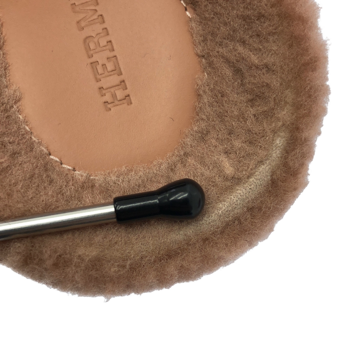 HERMES / エルメス シプレ / ムートン スエードレザー Hモチーフ ボア ストラップ サンダル