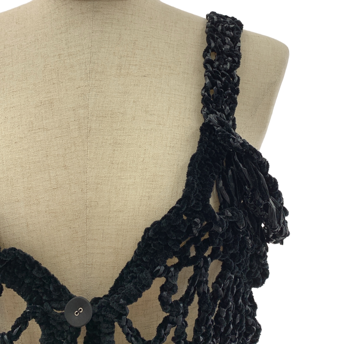 その他 編み込み フリンジ ビスチェ