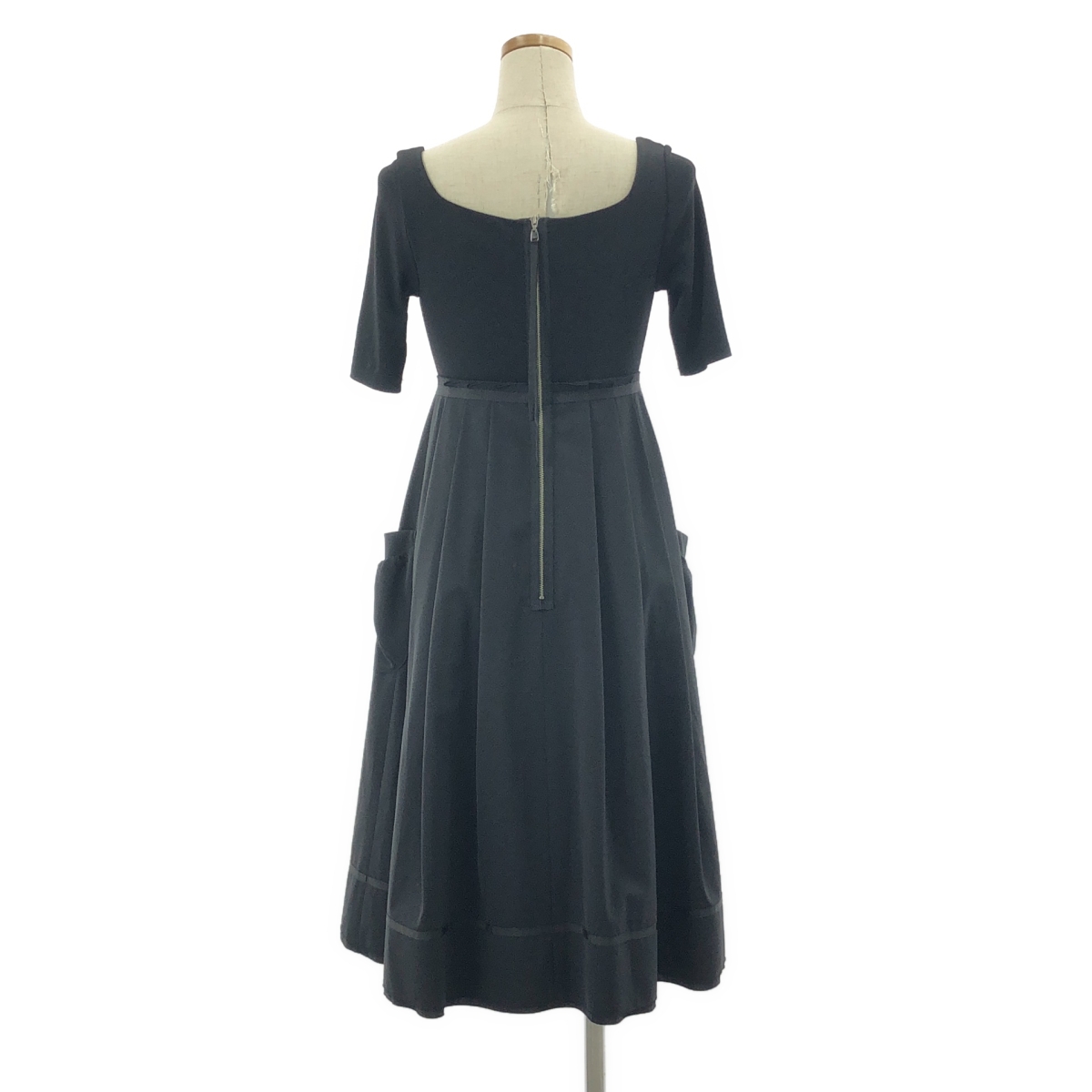 FOXEY NEW YORK / フォクシーニューヨーク スクエアネック フレアタック ショートスリーブワンピース