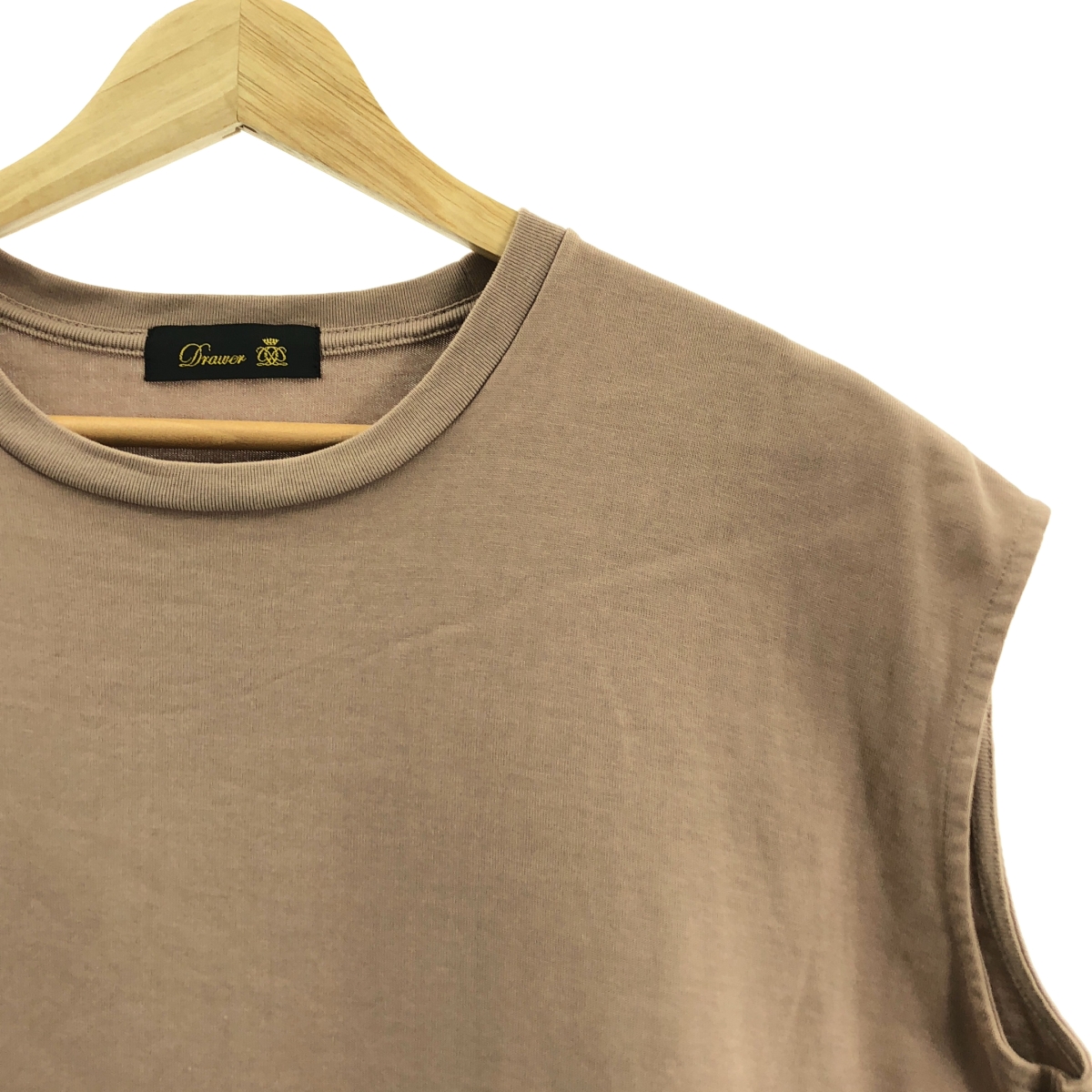 Drawer / ドゥロワー コットン天竺ノースリーブロングプルオーバー ワンピース