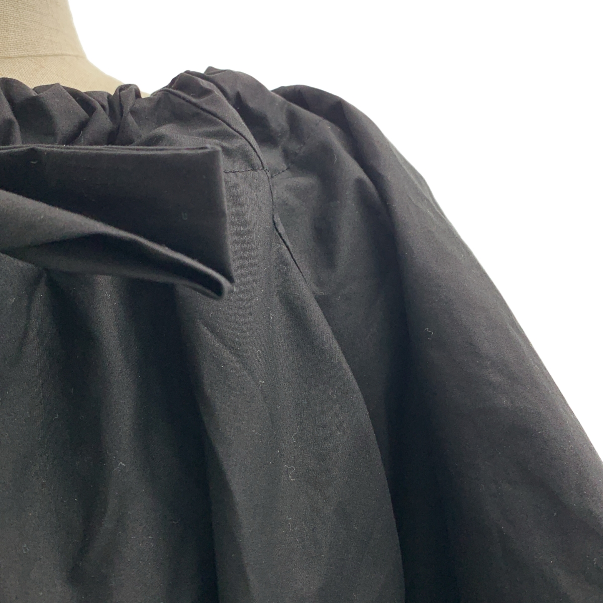 その他 異素材 ギャザースモック ワンピース