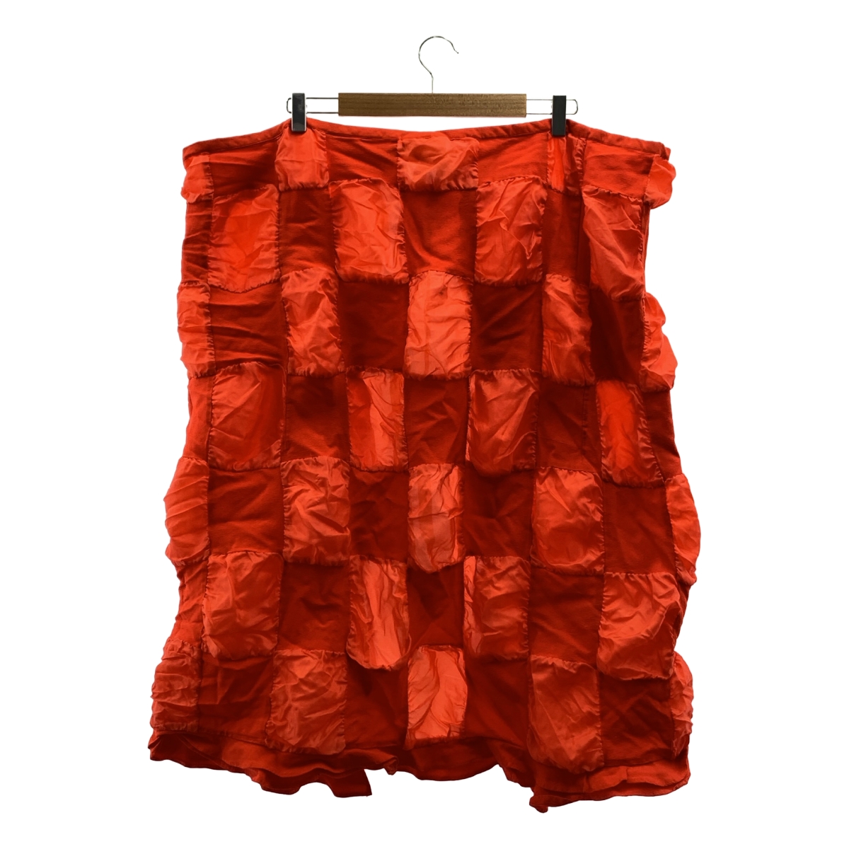robe de chambre COMME des GARCONS / ローブドシャンブルコムデギャルソン 90s チェッカーパッチワーク ポリエステル ロールスカート