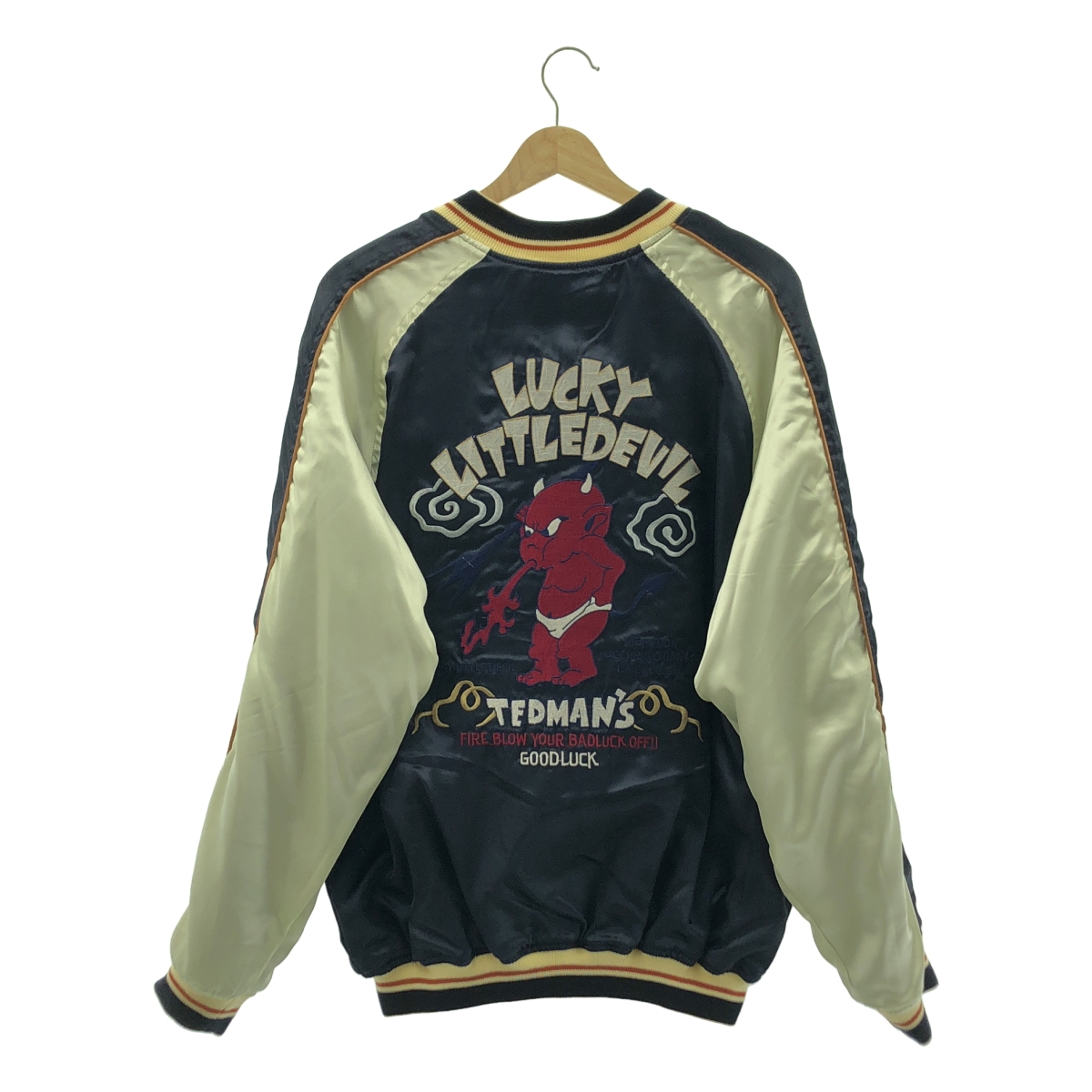 その他 リバーシブル ベロア × サテン エンブロイダリー スカジャン ジャケット