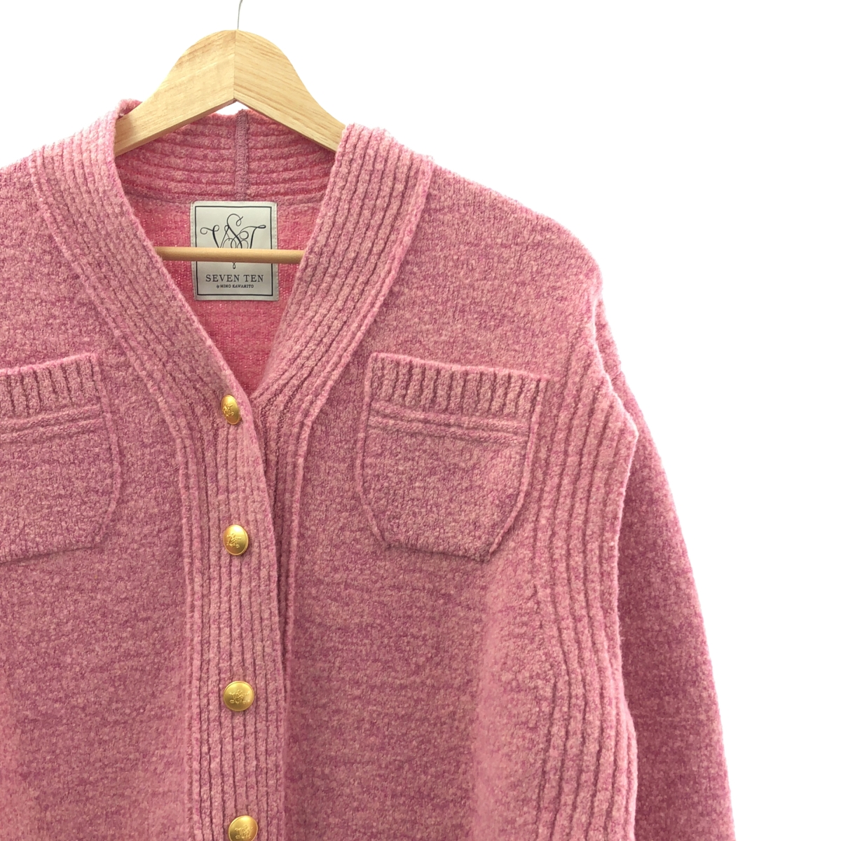 SEVEN TEN by MIHO KAWAHITO / セブンテンバイミホカワヒト メルトン ウール 2WAY カーディガン