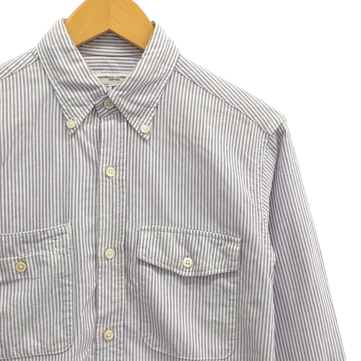 Engineered Garments / エンジニアドガーメンツ × BEAMS PLUS USA製 19th Button Down Shirt ストライプ シャツ