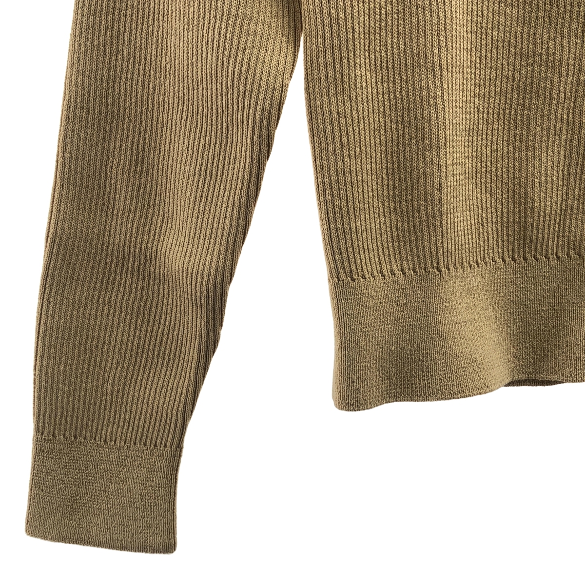 NOWOS / ノーウォス v neck rib cardigan / コットン ニット カーディガン