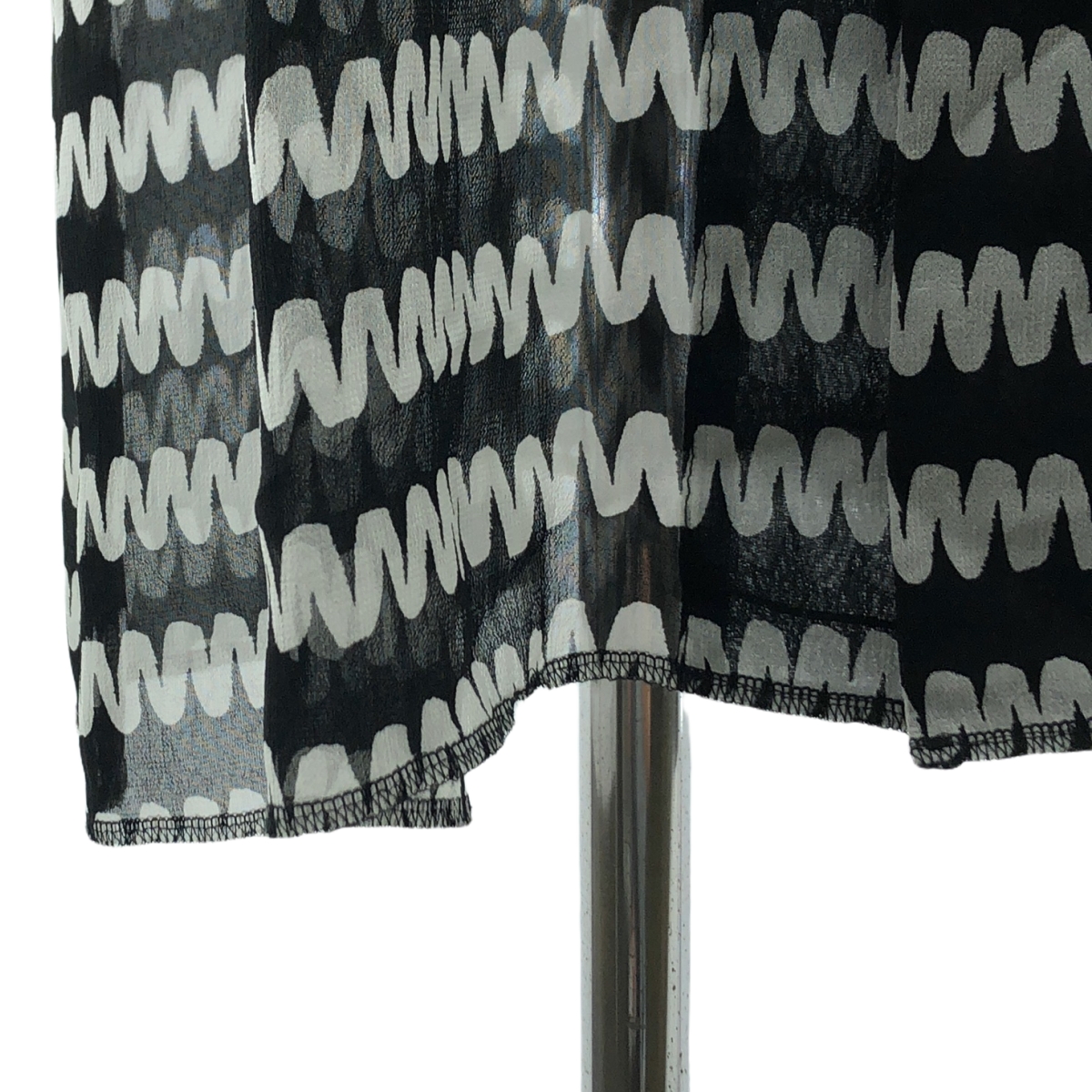 COMME des GARCONS COMME des GARCONS / コムコム 総柄 丸襟 シアー ダブルポケット ワンピース