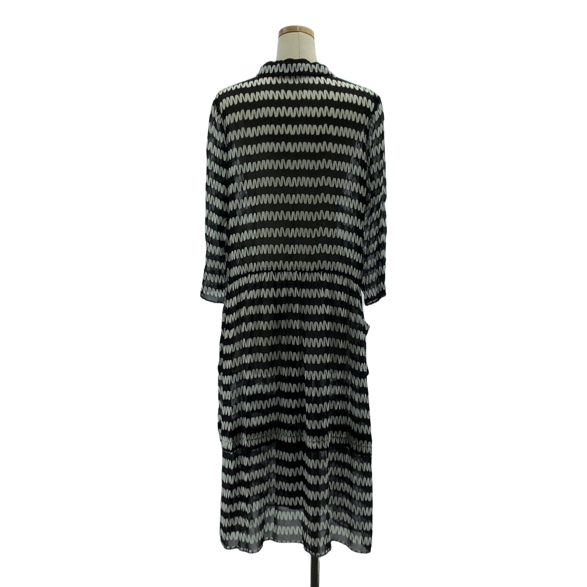 COMME des GARCONS COMME des GARCONS / コムコム 総柄 丸襟 シアー ダブルポケット ワンピース