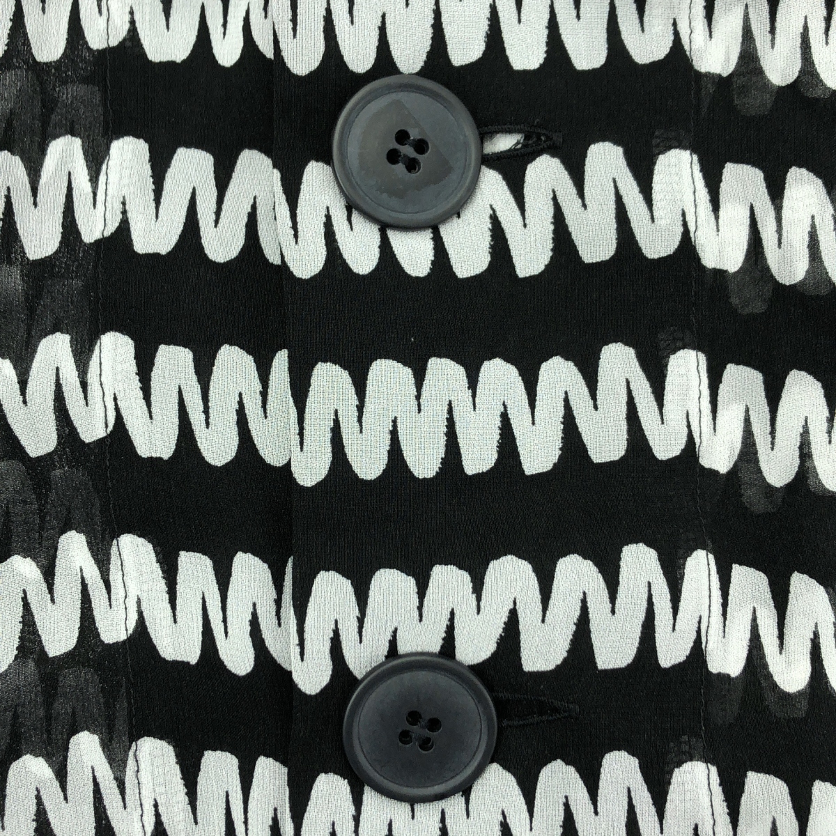 COMME des GARCONS COMME des GARCONS / コムコム 総柄 丸襟 シアー ダブルポケット ワンピース