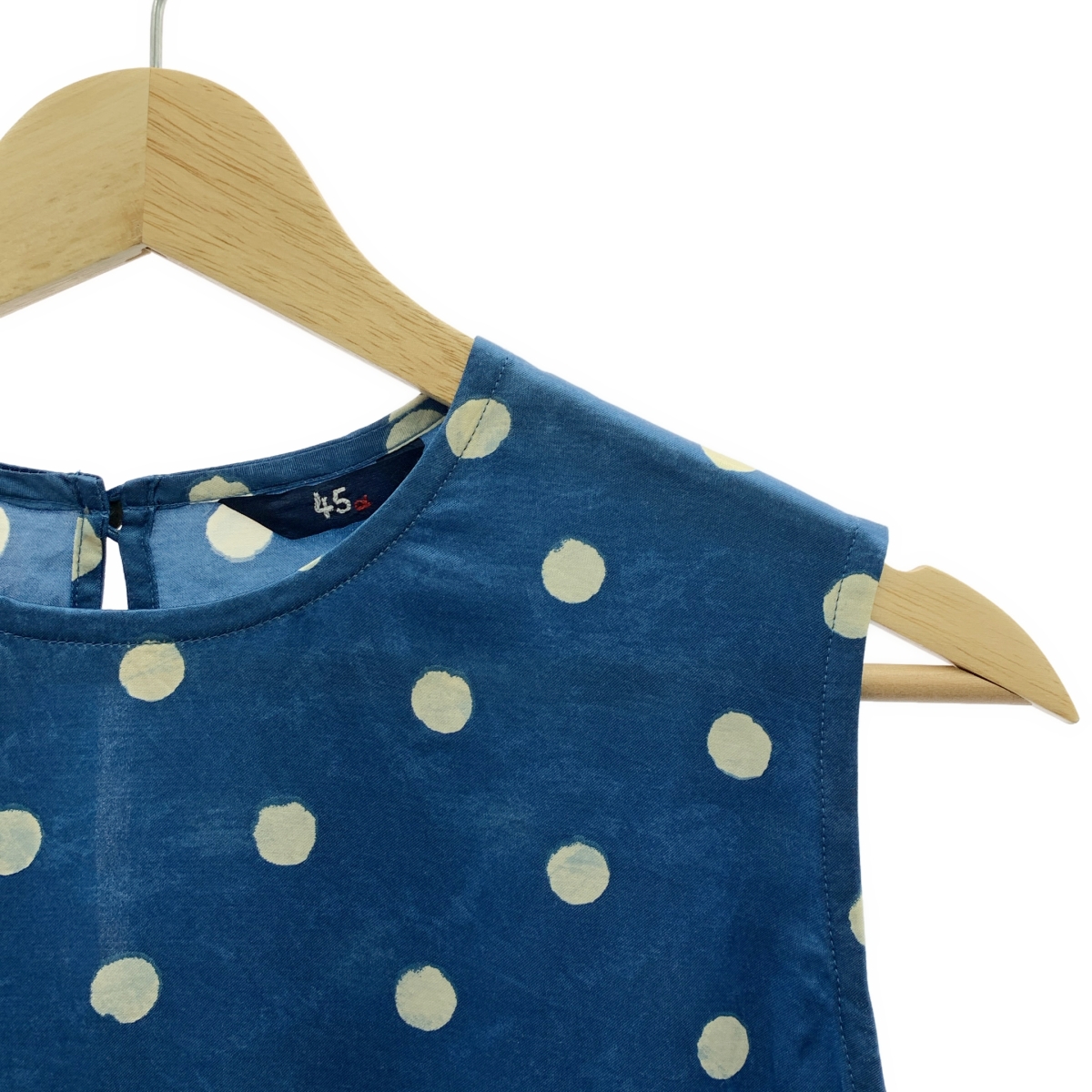45r / フォーティファイブアール キュプラ コットン ドット プルオーバー ノースリーブブラウス