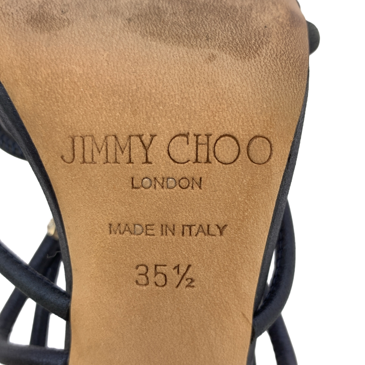 JIMMY CHOO / ジミーチュウ ビジュー 装飾 ロゴバックジップ ヒール パンプス