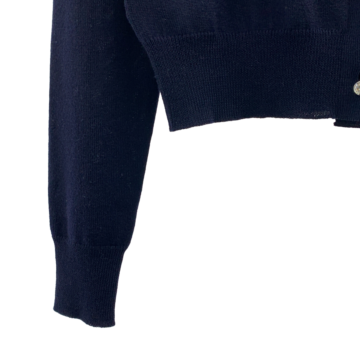 miu miu / ミュウミュウ ビジューボタン サイドロゴ クルーネック カーディガン