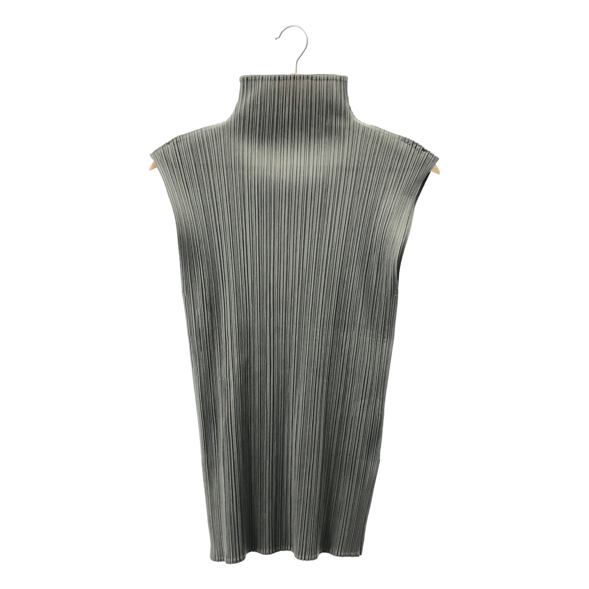 ISSEY MIYAKE / イッセイミヤケ ハイネック スリット ノースリーブ プルオーバー